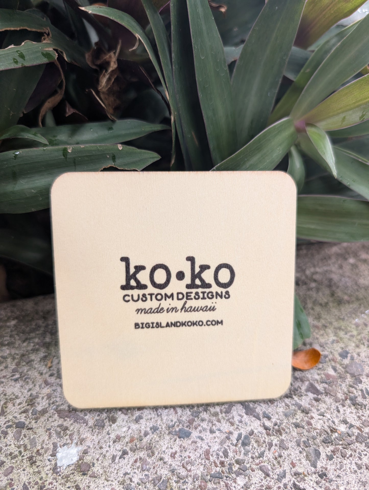 Luau Time - Wood Coaster