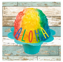 Shave Ice - Wood Coaster