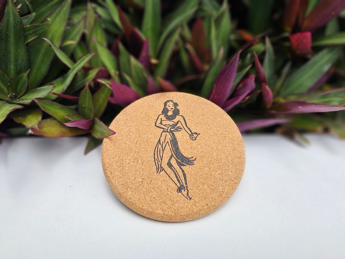 Hula Girl - Cork Coaster