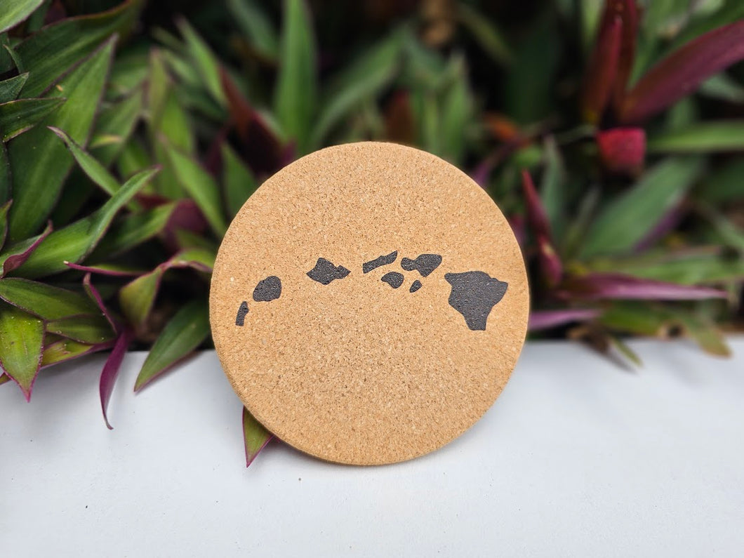 Hawaiian Islands - Cork Coaster