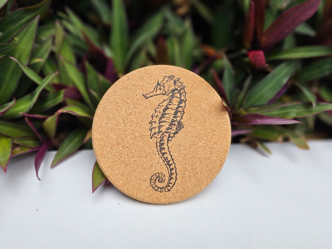 Seahorse - Cork Coaster