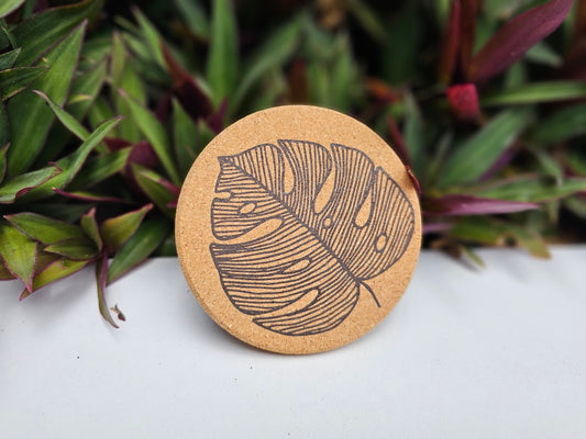 Monstera - Cork Coaster