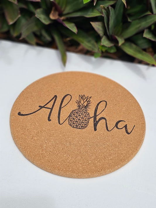 Cork Trivet - Aloha Pineapple