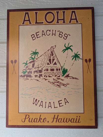 KoKo Vintage Style Large Sign - Beach 69