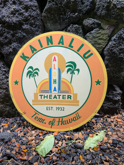 Vintage Style Round Sign - Aloha Theater