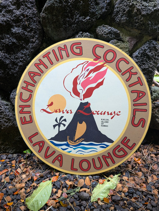 Vintage Style Round Sign - Lava Lounge