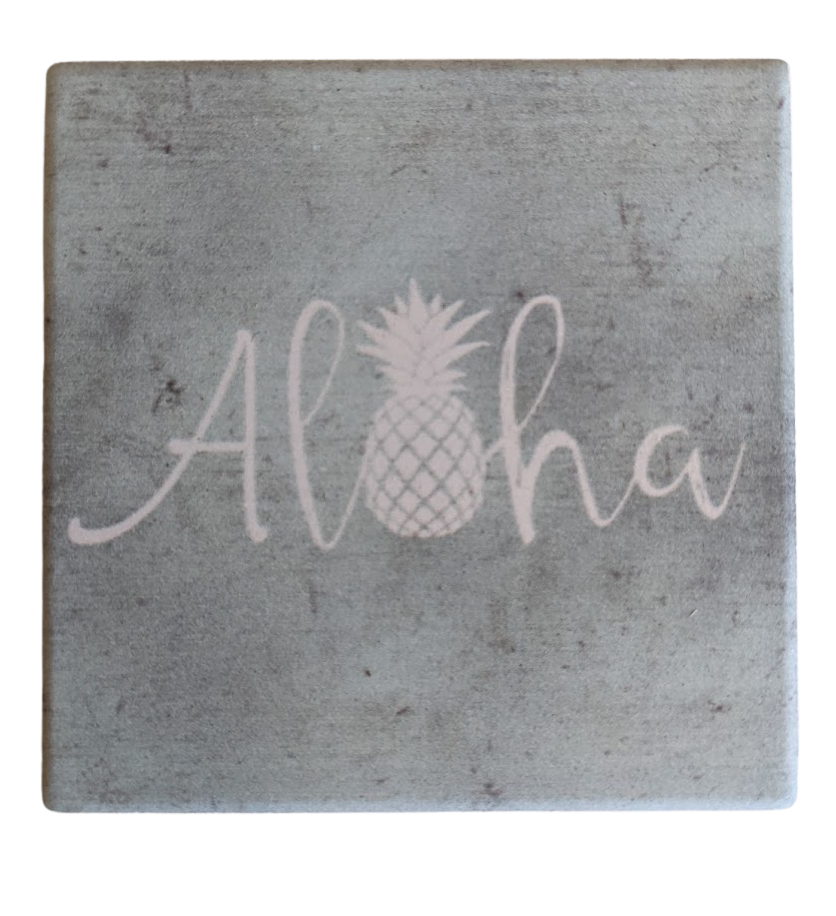 Aloha Pineapple - Ceramic Coaster