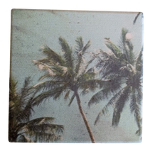 Load image into Gallery viewer, Vintage Palms - Ceramic Coaster
