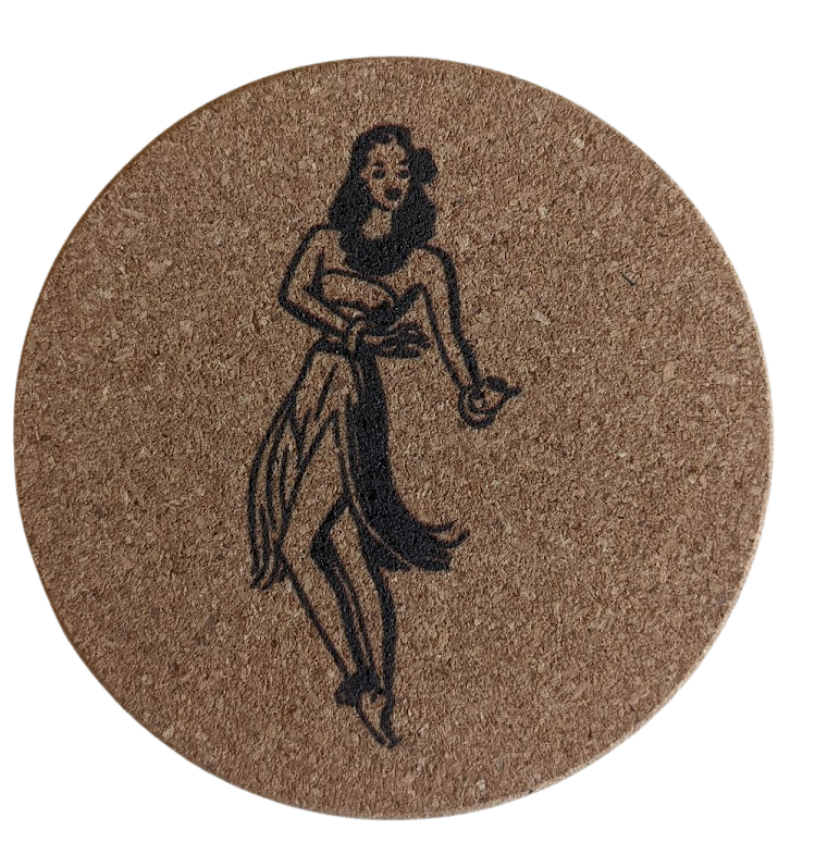 Hula Girl - Cork Coaster