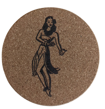 Load image into Gallery viewer, Hula Girl - Cork Coaster
