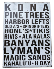 Load image into Gallery viewer, KoKo Vintage Style Large Sign - Kona Surf Spots
