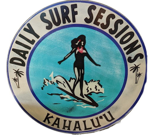Vintage Style Round Sign - Kahaluu
