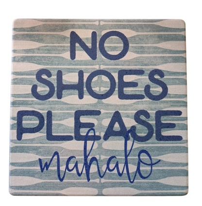 No Shoes Please - Vintage Paddle Aqua