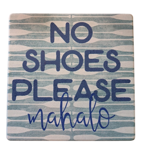 No Shoes Please - Vintage Paddle Aqua