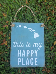 Happy Place - Wood Sign