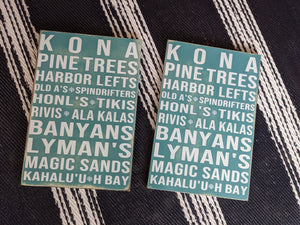 KoKo Vintage Style Medium Sign - Kona Surf Spots