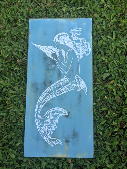 KoKo Vintage Style Narrow Sign - Mermaid