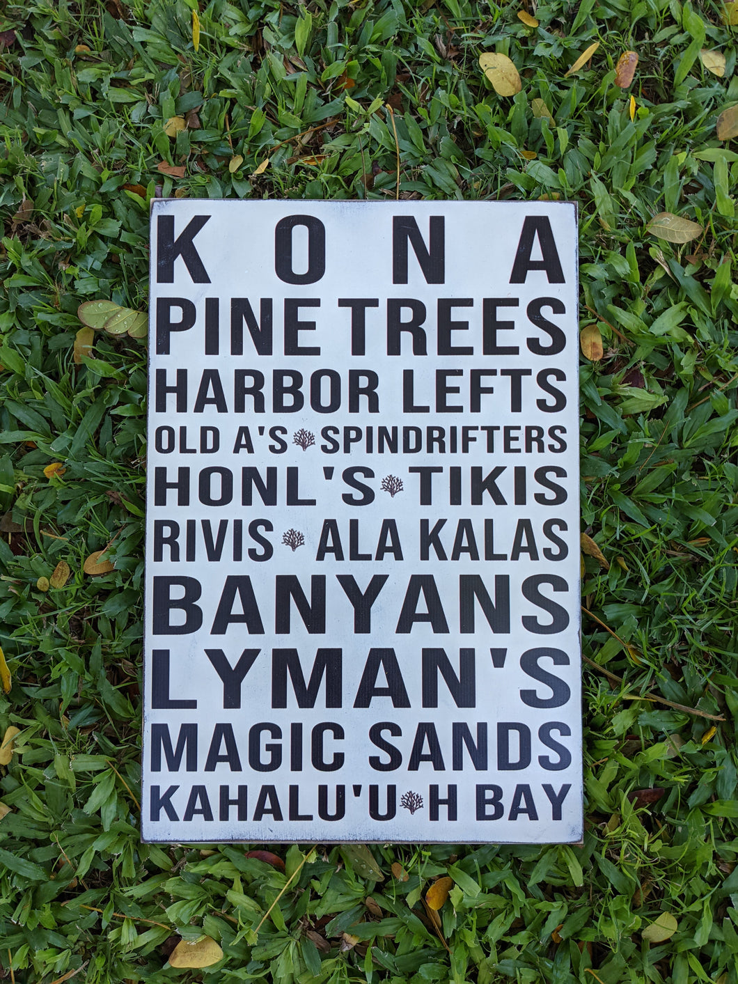 KoKo Vintage Style Medium Sign - Kona Surf Spots