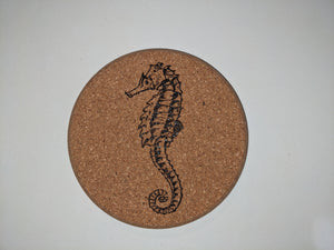 Seahorse - Cork Coaster