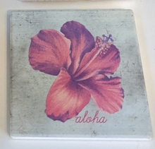Load image into Gallery viewer, Vintage Hibiscus - Ceramic Coaster
