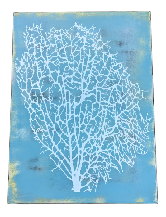 KoKo Vintage Style Large Sign - Aqua Coral