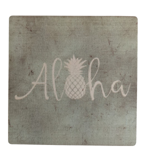 Aloha Pineapple - Wood Coaster