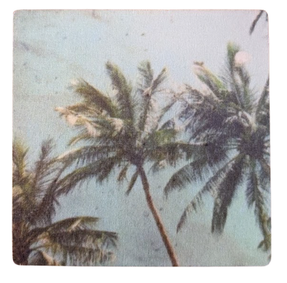 Vintage Palms - Wood Coaster