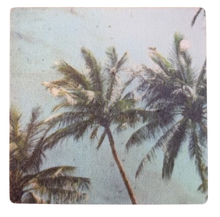 Load image into Gallery viewer, Vintage Palms - Wood Coaster
