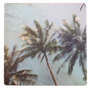 Vintage Palms - Wood Coaster