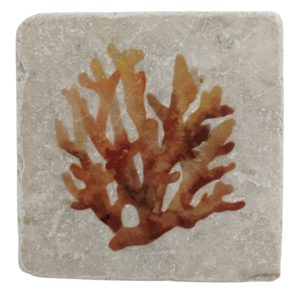 Golden Coral- Stone Coaster